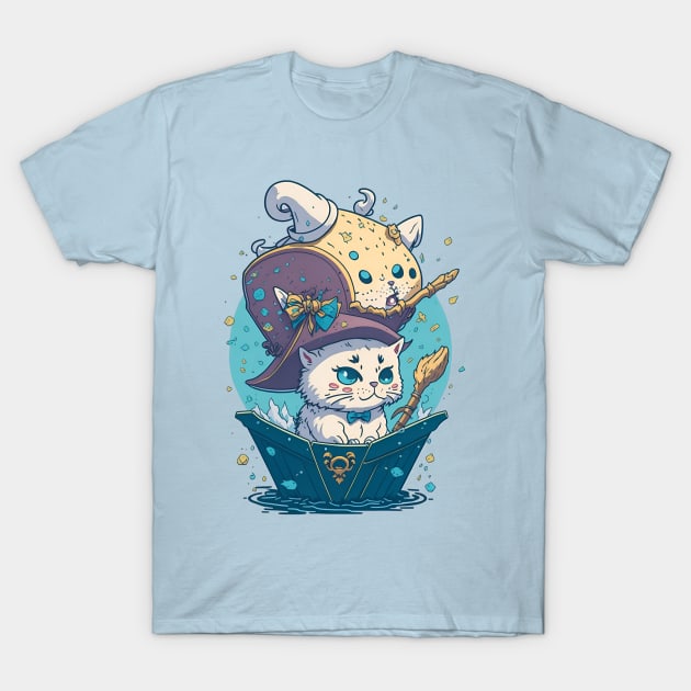 Captain Catbeard - Sailing the Seven Seas T-Shirt by ZeePixels